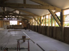 Construction de l'eco-vivarium: bardage bois