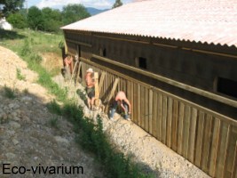 Construction de l'eco-vivarium: bardage bois