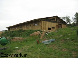 Construction de l'eco-vivarium: bardage bois