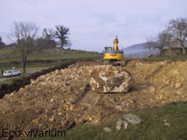 Construction de l'eco-vivarium: terrassement