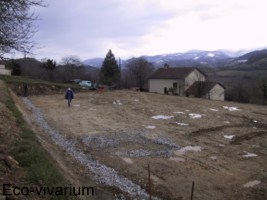 Construction de l'eco-vivarium: terrassement