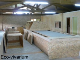 Construction de l'eco-vivarium: socle des terrariums
